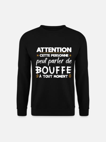 Bouffe manger nourriture cadeau drôle - Sweat-shirt Unisexe - noir