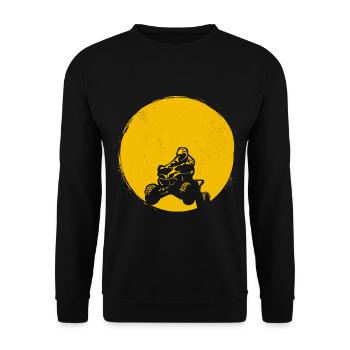 ATV Silhouette Quad Sun Gift - Unisex Sweatshirt - black - Front - Alina (178cm) & Michal (187cm)