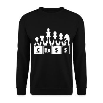 Schachspiel - Chess Schach Schach Periodensystem - Unisex Pullover - Schwarz - Vorne - Alina (178cm) & Michal (187cm)