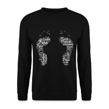 pieds pied pied ami homme t-shirt - Sweat-shirt Unisexe - noir - Devant - Alina (178cm) & Michal (187cm)