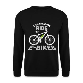 E-Bike Opa E-Bike Elektro-Mountainbike - Unisex Pullover - Schwarz - Vorne - Alina (178cm) & Michal (187cm)