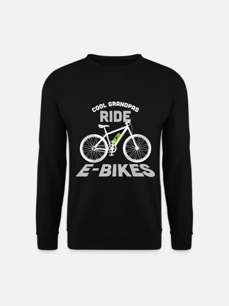 E-Bike Opa E-Bike Elektro-Mountainbike - Unisex Pullover - Schwarz
