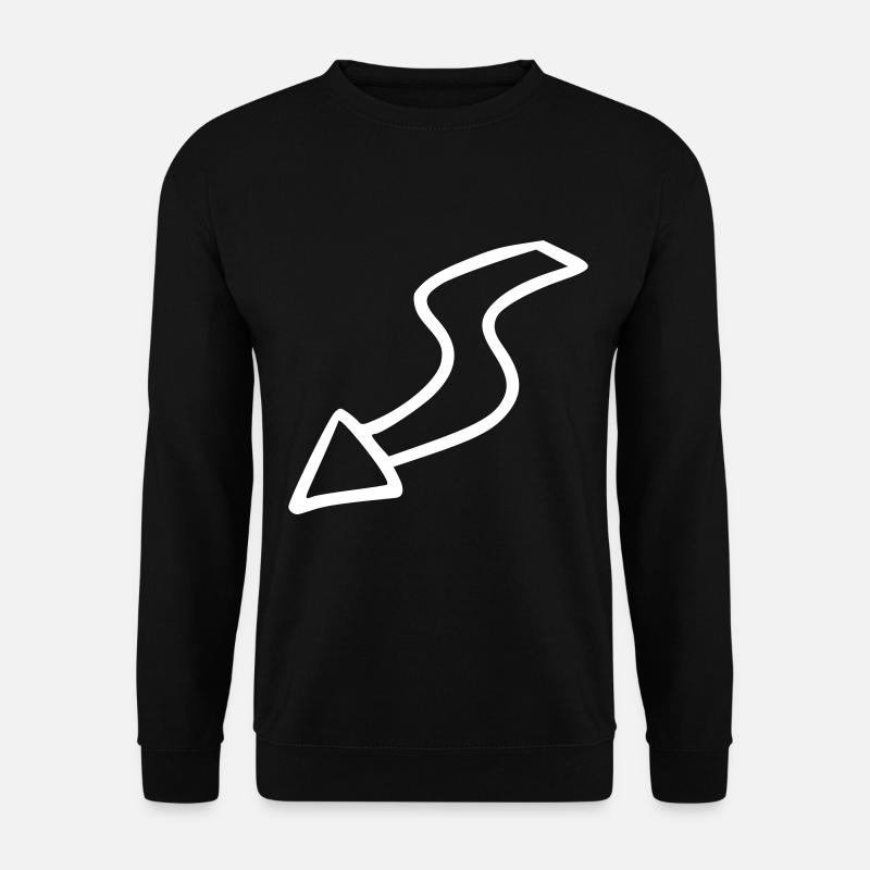 Arrow drawing sketch white - Unisex Sweatshirt - black