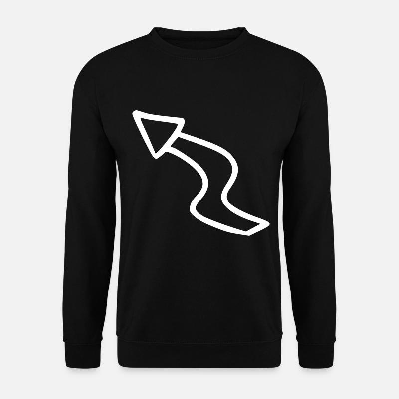 Flèche dessin esquisse blanc - Sweat-shirt Unisexe - noir