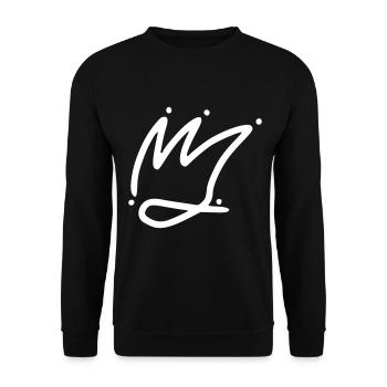 Emoji crown crowns sketch white - Unisex Sweatshirt - black - Front - Alina (178cm) & Michal (187cm)