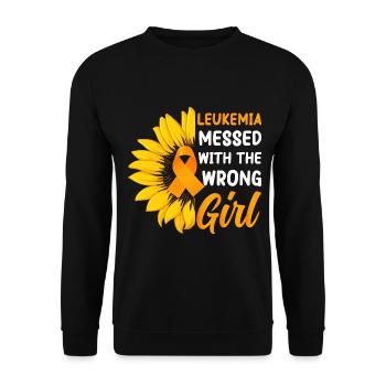 Leukemia Awareness Month Leukemia Survivor - Unisex Sweatshirt - black - Front - Alina (178cm) & Michal (187cm)