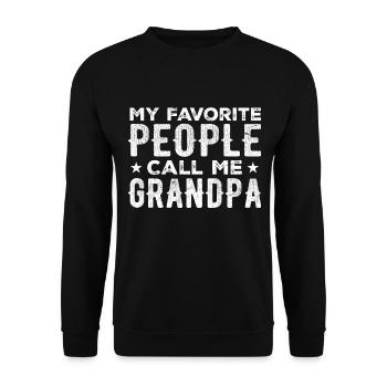 My Favorite People Call Me Grandpa Fathers Day - Sweat-shirt Unisexe - noir - Devant - Alina (178cm) & Michal (187cm)