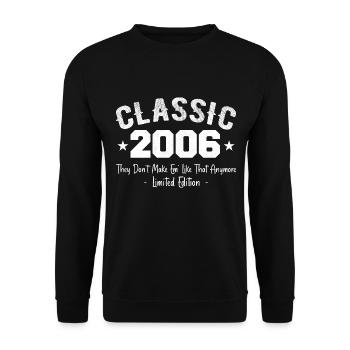 Né 2006 Vintage Cadeau Anniversaire Classic 2006 - Sweat-shirt Unisexe - noir - Devant - Alina (178cm) & Michal (187cm)