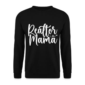 Immobilienmaklerin Mama - Unisex Pullover - Schwarz - Vorne - Alina (178cm) & Michal (187cm)