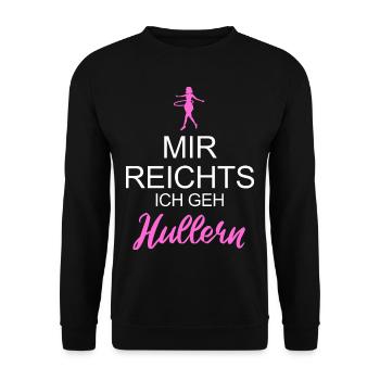 Ich Geh Hullern Frauen Hulahoop Geschenk - Unisex Pullover - Schwarz - Vorne - Alina (178cm) & Michal (187cm)