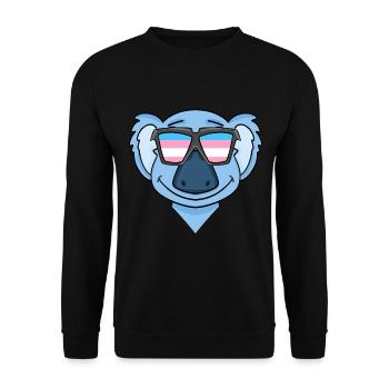 Transgender Transsexual Koala Gift - Unisex Sweatshirt - black - Front - Alina (178cm) & Michal (187cm)