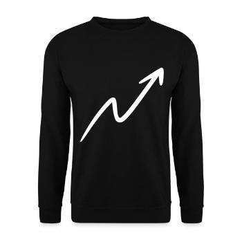 Flèche dessin esquisse blanc - Sweat-shirt Unisexe - noir - Devant - Alina (178cm) & Michal (187cm)