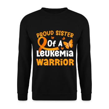 Leukemia Awareness Month Leukemia Survivor - Unisex Sweatshirt - black - Front - Alina (178cm) & Michal (187cm)