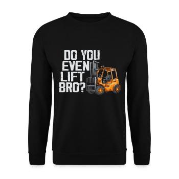 Hebst du überhaupt, Bro - Unisex Pullover - Schwarz - Vorne - Alina (178cm) & Michal (187cm)