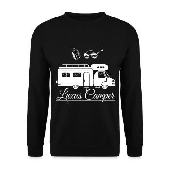 Luxus camper camping-car - Sweat-shirt Unisexe - noir - Devant - Alina (178cm) & Michal (187cm)