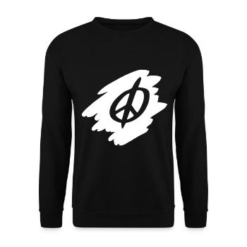 Signe de la Paix Dessin de la Paix Croquis blanc - Sweat-shirt Unisexe - noir - Devant - Alina (178cm) & Michal (187cm)
