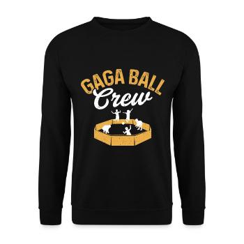 Gaga Ball Crew Hexagon Pit Team - Unisex Pullover - Schwarz - Vorne - Alina (178cm) & Michal (187cm)