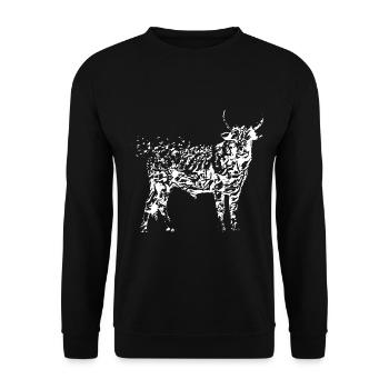 bull - Unisex Sweatshirt - black - Front - Alina (178cm) & Michal (187cm)