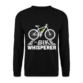 Ebike Whisperer E-Bike Elektrisches Mountainbike - Unisex Pullover - Schwarz - Vorne - Alina (178cm) & Michal (187cm)