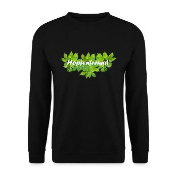 Hopfenfreund Bier Biertrinker unterhopft - Unisex Pullover - Schwarz - Vorne - Alina (178cm) & Michal (187cm)
