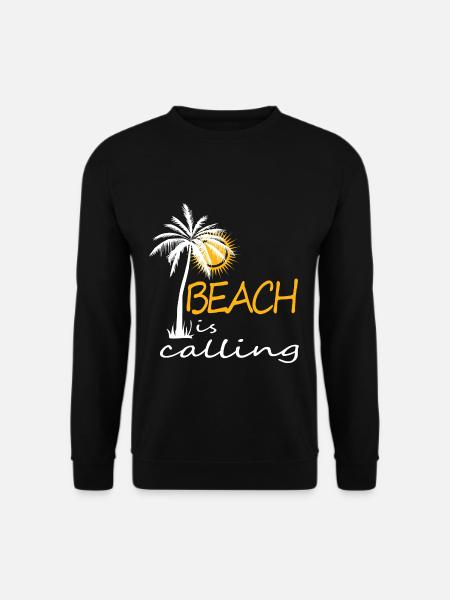 The beach is calling - Unisex Sweatshirt - black