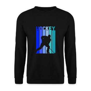 Hockey sur glace Vintage Hockey Player Cool Hockey Gift - Sweat-shirt Unisexe - noir - Devant - Alina (178cm) & Michal (187cm)