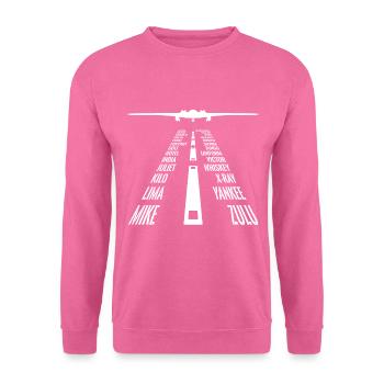 Pilote de bombardier B2 volant Alphabet phonétique La - Sweat-shirt Unisexe - rose - Devant