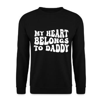 My Heart Belongs To Daddy - Unisex Pullover - Schwarz - Vorne - Alina (178cm) & Michal (187cm)