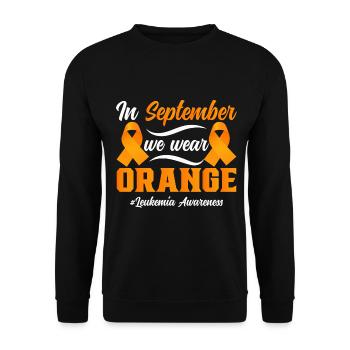 Leukemia Awareness Month Leukemia Survivor - Unisex Sweatshirt - black - Front - Alina (178cm) & Michal (187cm)