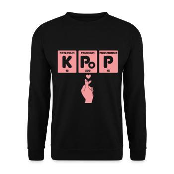 K-Pop-Fan Geschenk Koreanische Popmusik - Unisex Pullover - Schwarz - Vorne - Alina (178cm) & Michal (187cm)