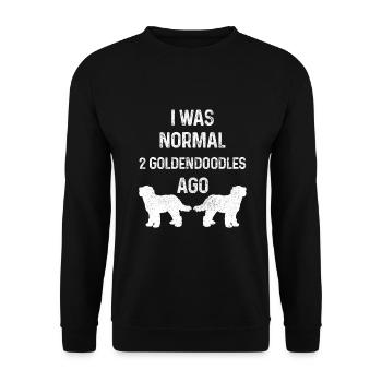 Goldendoodle Dog The Dood Gift - Unisex Sweatshirt - black - Front - Alina (178cm) & Michal (187cm)