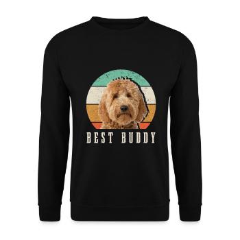 Goldendoodle Dog The Dood Gift - Unisex Sweatshirt - black - Front - Alina (178cm) & Michal (187cm)