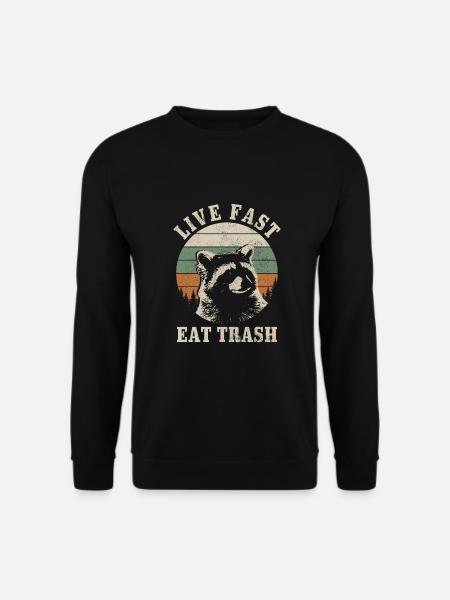 Raccoon Funny Gift - Unisex Sweatshirt - black
