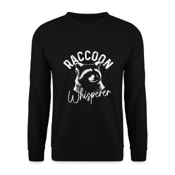 Raccoon Funny Gift - Unisex Sweatshirt - black - Front - Alina (178cm) & Michal (187cm)
