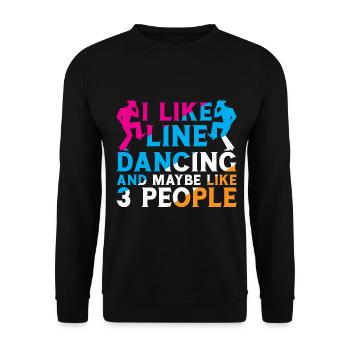 Line Dance Western Tänzer Line Dance Western - Unisex Pullover - Schwarz - Vorne - Alina (178cm) & Michal (187cm)