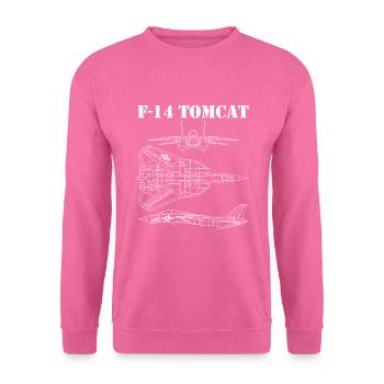 Schéma Tomcat F14 Vintage Blanc - Sweat-shirt Unisexe - rose - Devant