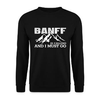 Banff appelle et je dois aller au Canada Park Banff - Sweat-shirt Unisexe - noir - Devant - Alina (178cm) & Michal (187cm)