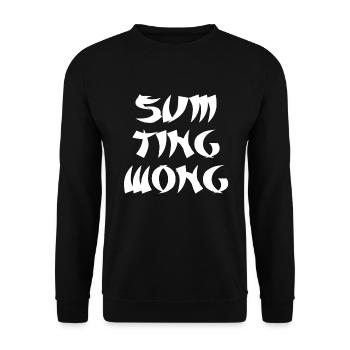 Traduction chinoise de Sum Ting Wong Quelque chose est juste - Sweat-shirt Unisexe - noir - Devant - Alina (178cm) & Michal (187cm)