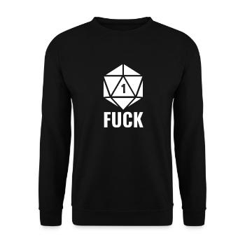 Fuck Rolled A 1 avec un RPG avec 20 scrolls latéraux - Sweat-shirt Unisexe - noir - Devant - Alina (178cm) & Michal (187cm)
