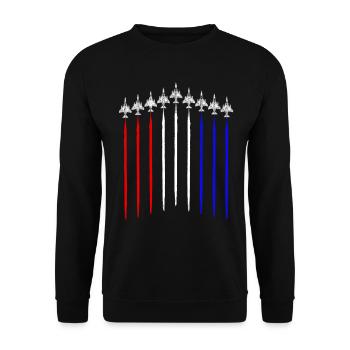 F-4 Phantom Squadron USA Contrails American F - Unisex Sweatshirt - black - Front - Alina (178cm) & Michal (187cm)