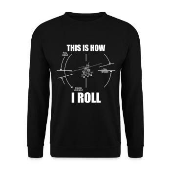So rolle ich CH53 Pilot Super Hengstrolle - Unisex Pullover - Schwarz - Vorne - Alina (178cm) & Michal (187cm)