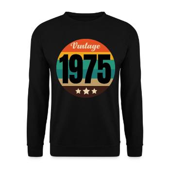 MILLÉSIME 1975 - Sweat-shirt Unisexe - noir - Devant - Alina (178cm) & Michal (187cm)