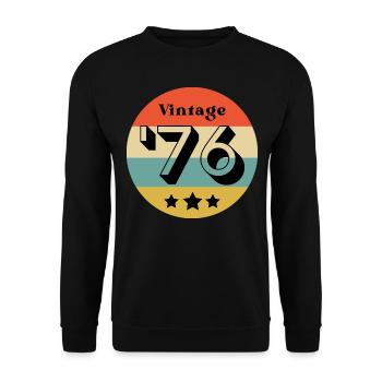 millésime 1976 - Sweat-shirt Unisexe - noir - Devant - Alina (178cm) & Michal (187cm)