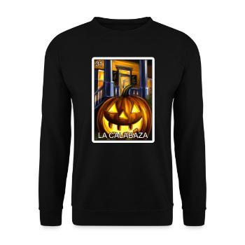 La Calabaza K�rbiskarte Mexikanische Lotteriekarte - Unisex Pullover - Schwarz - Vorne - Alina (178cm) & Michal (187cm)