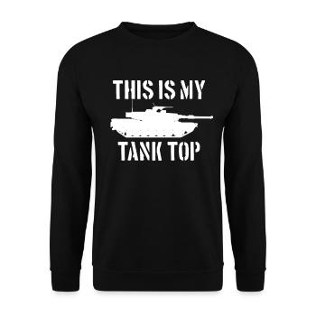 Dies ist mein Tank Top Abrams Tank lustig Milit�r - Unisex Pullover - Schwarz - Vorne - Alina (178cm) & Michal (187cm)