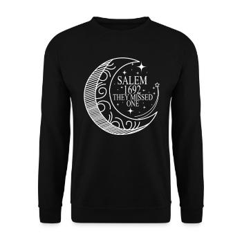 Salem 1692 Sie verpassten eine Hexe okkult eine ve - Unisex Pullover - Schwarz - Vorne - Alina (178cm) & Michal (187cm)