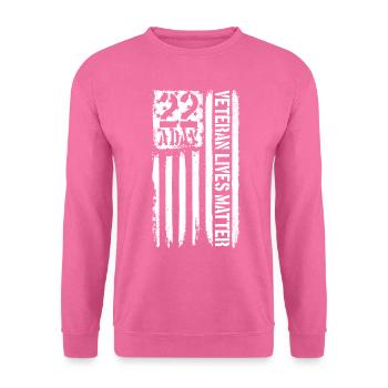 22 ein Tag Veteran Lives Matter Selbstmordbewussts - Unisex Pullover - Pink - Vorne