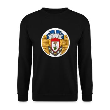 100. Bombengruppe WW2 Der blutige hundertste Patch - Unisex Pullover - Schwarz - Vorne - Alina (178cm) & Michal (187cm)