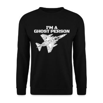 F-4 Phantom Ich bin ein Geisterperson Militär F4 P - Unisex Pullover - Schwarz - Vorne - Alina (178cm) & Michal (187cm)