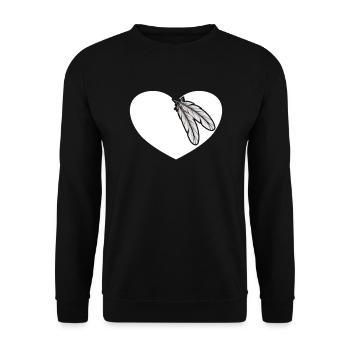 Native American heart. Indigenous Ame - Unisex Sweatshirt - black - Front - Alina (178cm) & Michal (187cm)